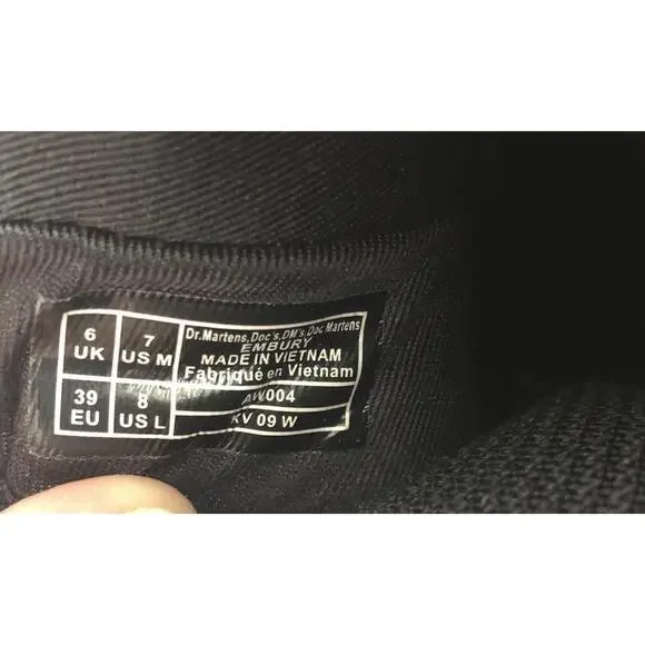 Dr Martens Chelsea Boots Womens Size 8 Embury Black Wyoming Leather Casual P9 - Picture 8 of 8